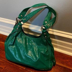Coach Madison- Jade Patent Leather Maggie Shoulder